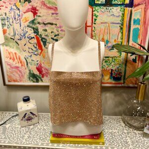 Gold Sequin Crop Top